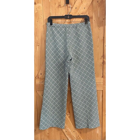 Vtg 70s ILGWU Union Made Women’s High Rise Wide Leg Pants Geometric Mod USA 6/8 - Picture 2 of 11